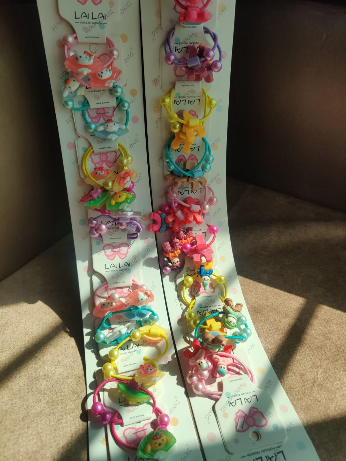 ✨ Cute Cartoon Animal Hair Ties Set – Kids Elastic Hair Bands (Pack of 36) ✨